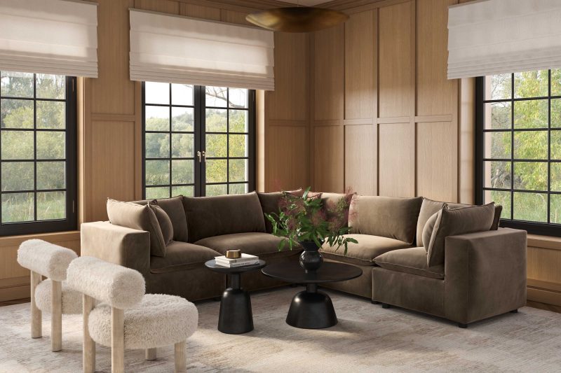 Cali modular brown render4 modular L sectional